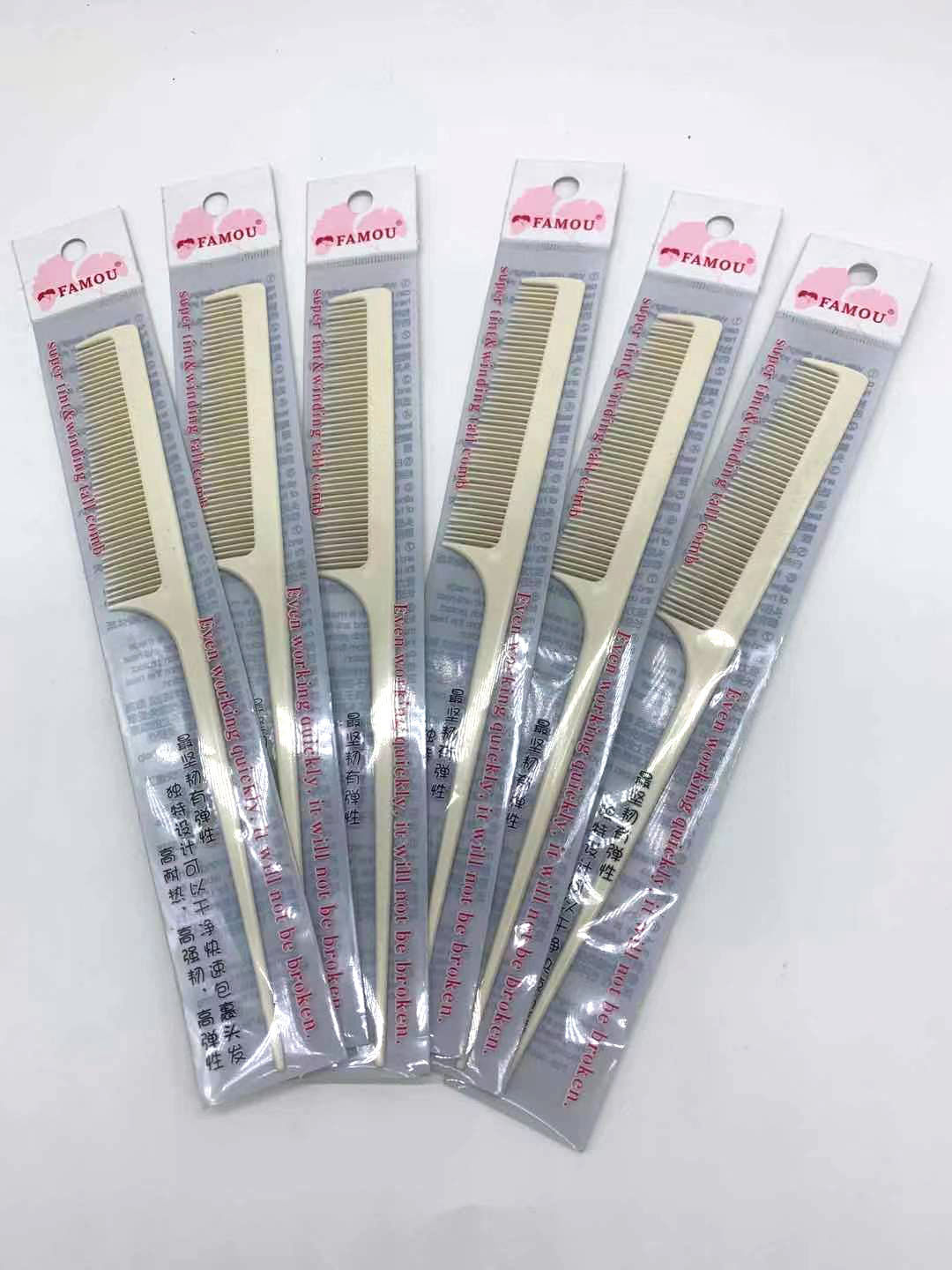 Korean brand Famou pointed-tail comb styling special long-tail comb makeup tray comb Korean hair salon dedicated