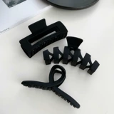 Черная большая акула, аксессуар для волос, заколка для волос, элегантная заколка-крабик, популярно в интернете, простой и элегантный дизайн