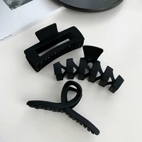 Черная большая акула, аксессуар для волос, заколка для волос, элегантная заколка-крабик, популярно в интернете, простой и элегантный дизайн