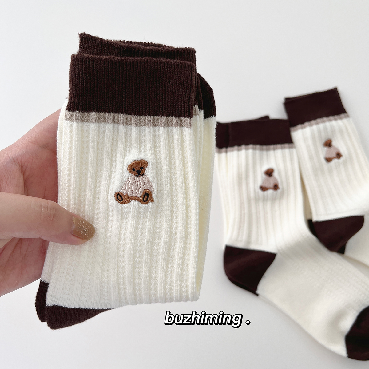 Unknown socks Baby socks Spring and Autumn socks embroidery pure cotton day cute stockings in tide