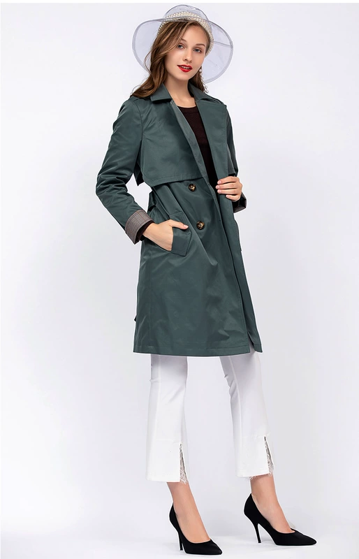 Áo khoác phao nữ mùa thu đông 2019 mới rộng rãi, áo khoác lửng ống loe dài vừa phải - Trench Coat