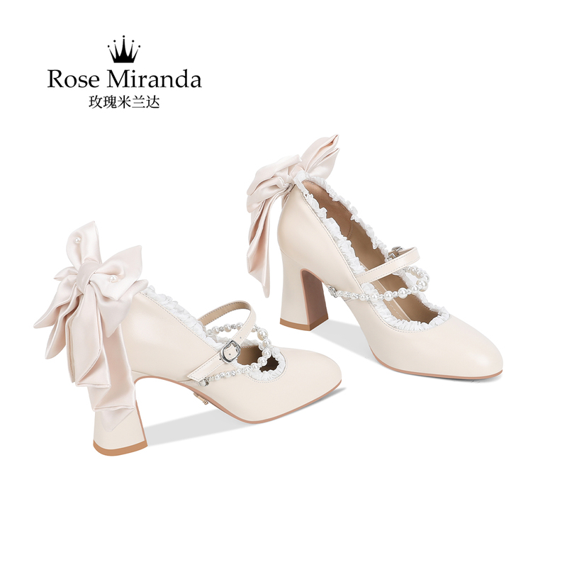 Rose Miranda High Heels Spring New Mary Jane Shoes Slip-On Cute Style Flats Rose Miranda High Heels Spring New Mary Jane Shoes Slip-On Cute Style Flats