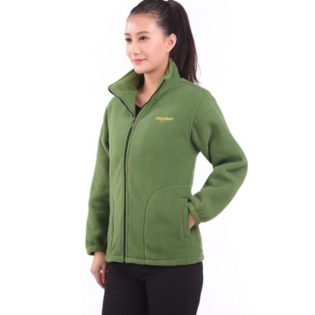 Middle-aged sweater long-sleeved camel hair polar fleece jacket female cardigan outdoor sports mother's clothing middle-aged and elderly fleece top