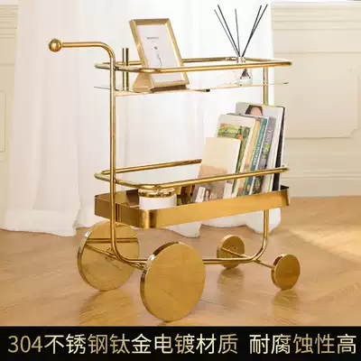 Nordic Nordic cake cart small cart dining room hotel stainless steel ins rack original wine trolley