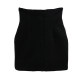 Meiya Fuzzykon high-waist slim skirt design sense niche black skirt hot girl bag hip skirt