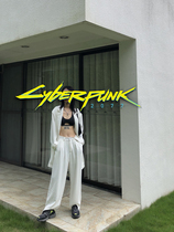 Meijia Fuzzykon spring and summer thin os white suit suit suit jacket suit trousers