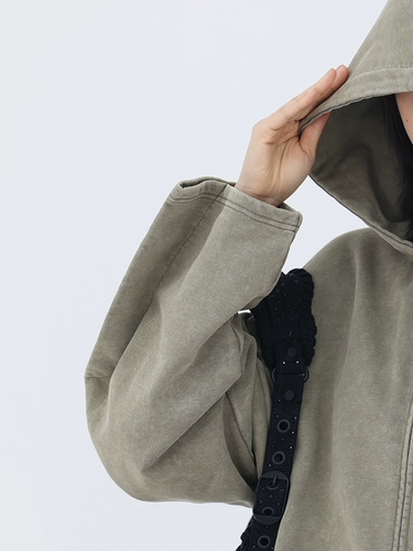 Дизайнерская толстовка с капюшоном с молнией, со снежинками