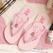 2018 Flip-flops womens summer new sandalink beach outside wear clip feet non-slip thick soled student fashion slippers