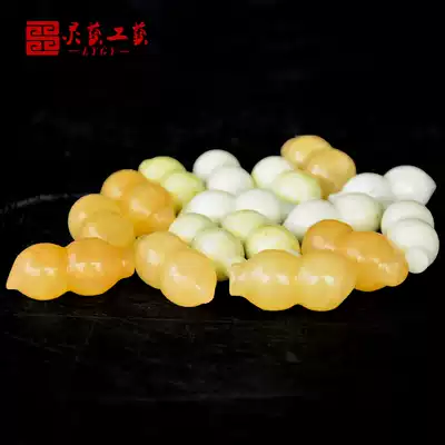 Natural beige jade peanuts rebirth, endless life, burial ornaments, longevity, many children, many grandchildren