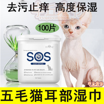 Hairy cat ear wet wipes ear cleaning supplies in addition to mites to remove earwax cleaning ears to get rid of earbuds