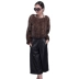 Áo khoác lông chồn nữ ngắn 2017 mới áo thun cổ tròn dệt kim dệt kim lông chồn - Faux Fur