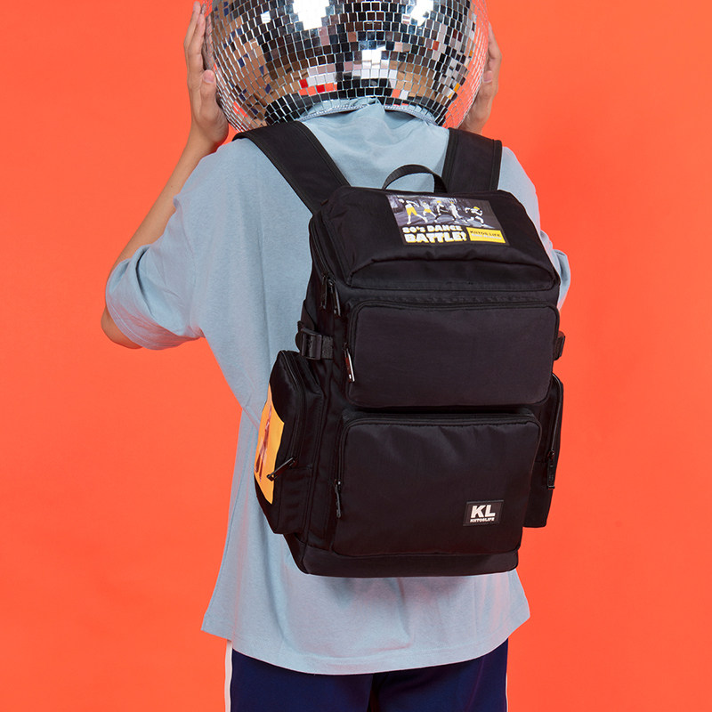 KIITOS2021 new back backpack contrast color nylon junior high school student schoolbag large capacity waterproof computer bag female