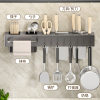 Wall-mounted multifunctional knife holder without drilling holes