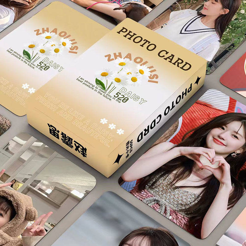 Zhao Ruth's laser small card stars around the new 50 Zhang without repeating high-definition LOMO cards to make a postcard-Taobao