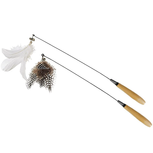 Продажи -Уровень дразнящий кошачьи палочки кошачьи перья с колокольчиками могут заменить головные стальные проволоки с длинными штоками.