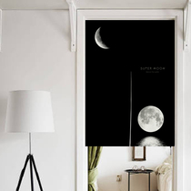 Nordic wind curtain Starry Sky series half curtain bedroom kitchen bathroom partition curtain porch custom long curtain half curtain