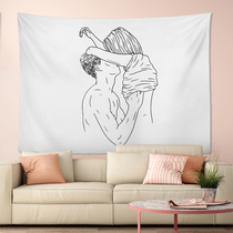 Simple tapestry Nordic ins hanging cloth creative wall background decorative painting cloth figure Net Red Anchor bedside hanging painting