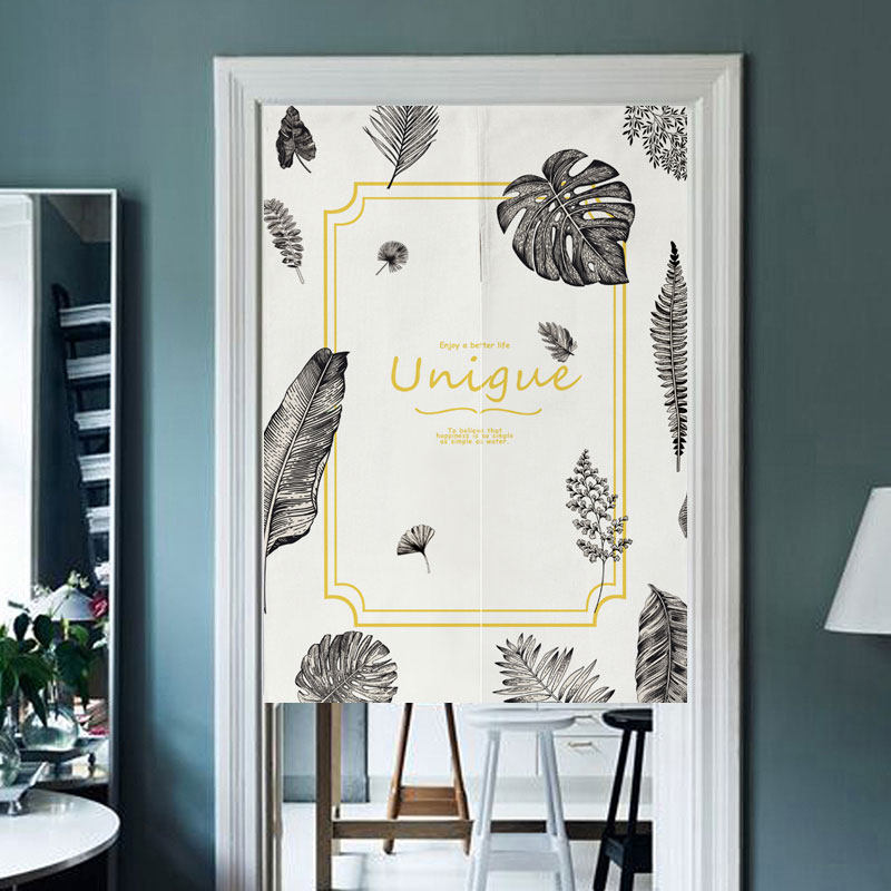 Nordic simple ins light luxury wind door curtain fabric kitchen partition curtain can be customized curtain bedroom curtain half curtain