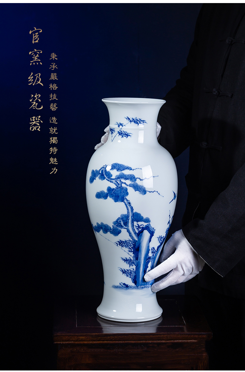 Jia lage jingdezhen blue and white porcelain vase YangShiQi Chinese style classic flower on the tail of the reign of emperor kangxi bottles and name