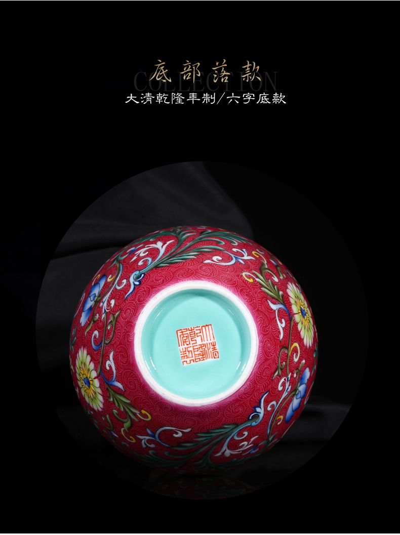 Jia lage jingdezhen ceramic vase YangShiQi ocean color and name the icing on the cake flower tattoos yuhuan gall bladder