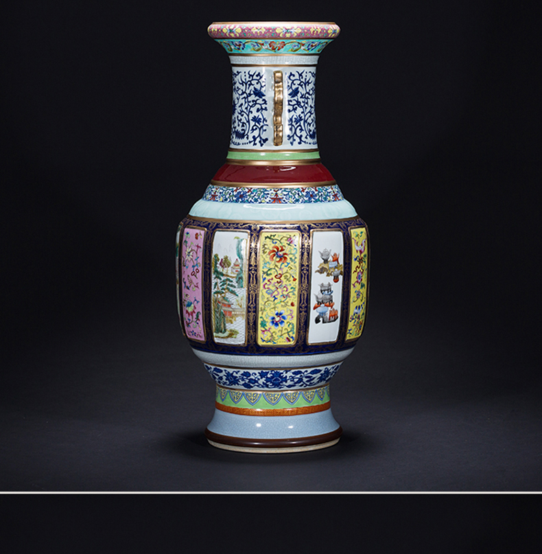 Jia lage imitation the qing qianlong famile - rose porcelain of jingdezhen ceramics mother home decor collection of large vase furnishing articles