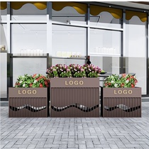 Outdoor Flower Trough Municipal Metal Floral Altar Commercial Street Sales Floor Iron Art Flower Case Outdoor Stainless Steel Flower Pot Composition