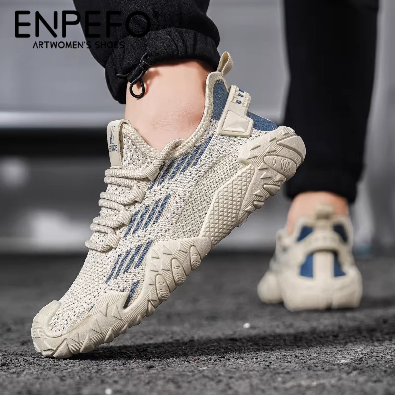 Enpefo【French Style】Men's Shoes 2026 Spring and Summer Breathable Mesh Sports Casual Shoes, Lightweight, Soft Sole, Not Tiring for the Feet