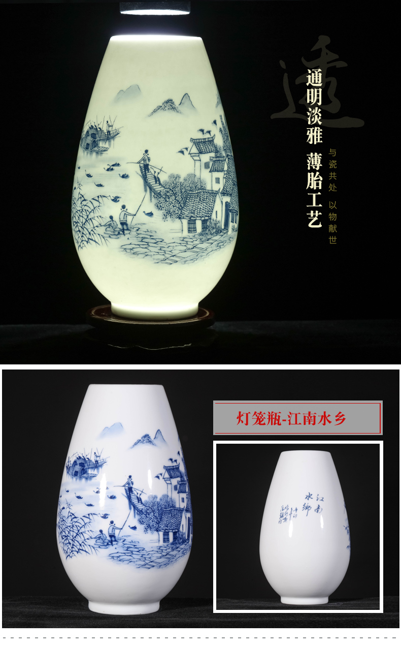 Jingdezhen ceramics vase home three - piece sitting room adornment rich ancient frame TV ark, dry vase furnishing articles