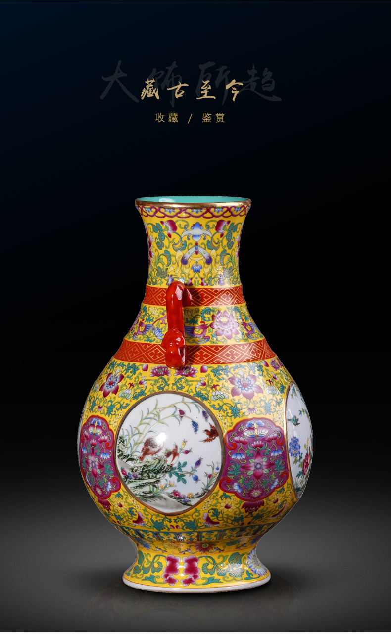 Jingdezhen ceramic vase imitation the qing qianlong imperial palace antique furnishing articles of Chinese style living room decoration gift collection