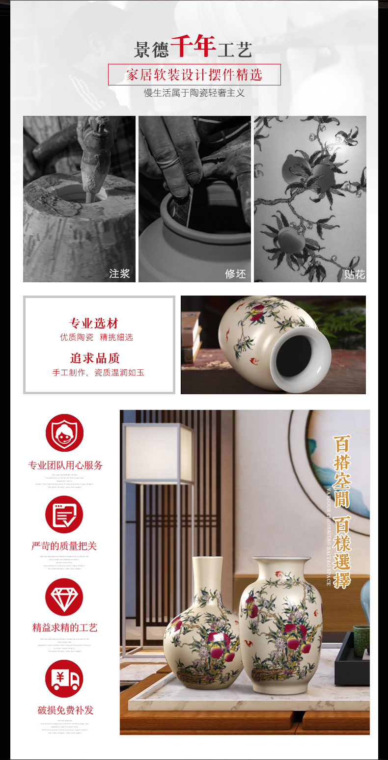 Jingdezhen ceramic vases, new Chinese style furniture decorative ceramic figure the magpies name plum bottle gift furnishing articles furnishing articles live