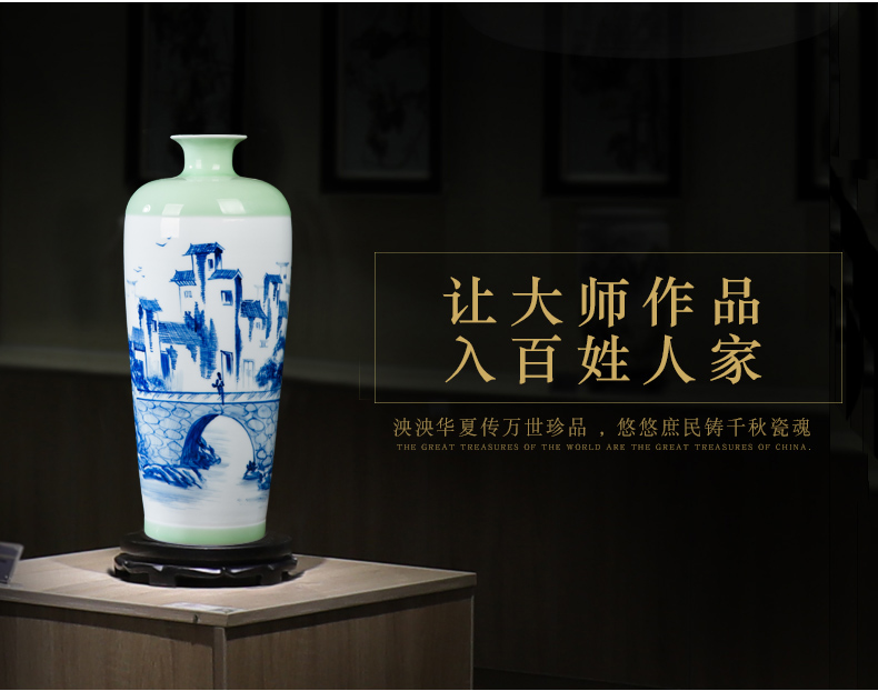 Jingdezhen ceramics hand - made vases, small pure and fresh and vase vase sitting room porch rich ancient frame decoration furnishing articles