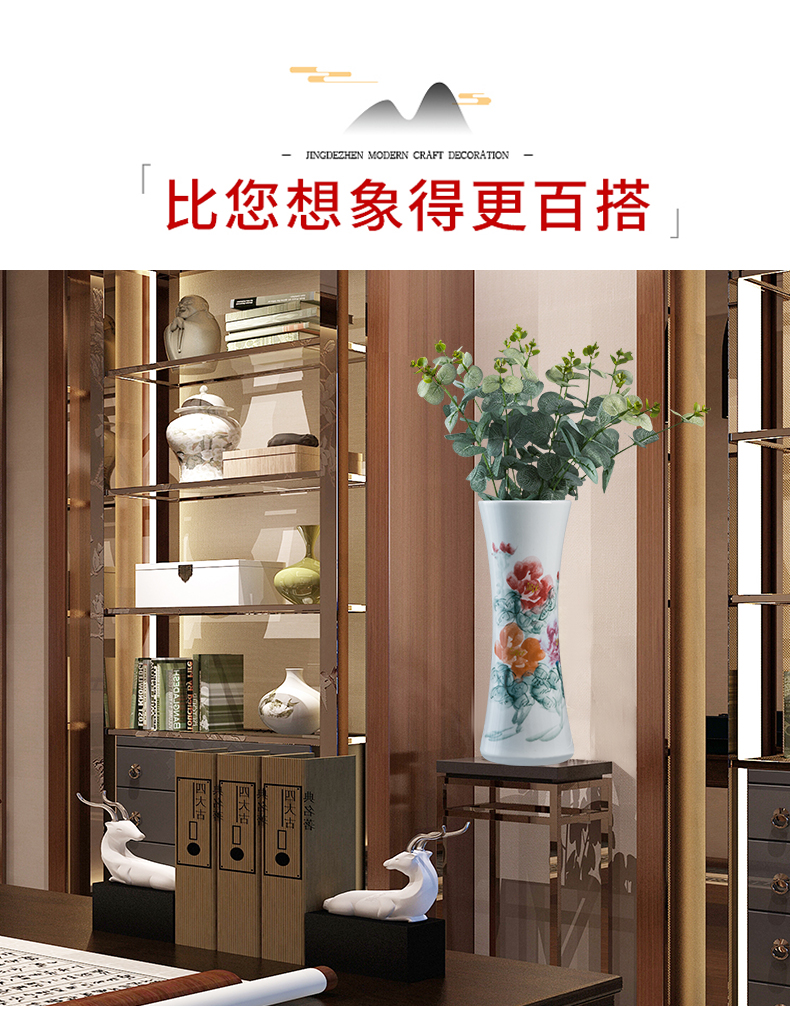 Jingdezhen hand - made ceramic vase now rising furnishing articles sitting room ground hydroponic lucky bamboo flower arrangement craft ornaments