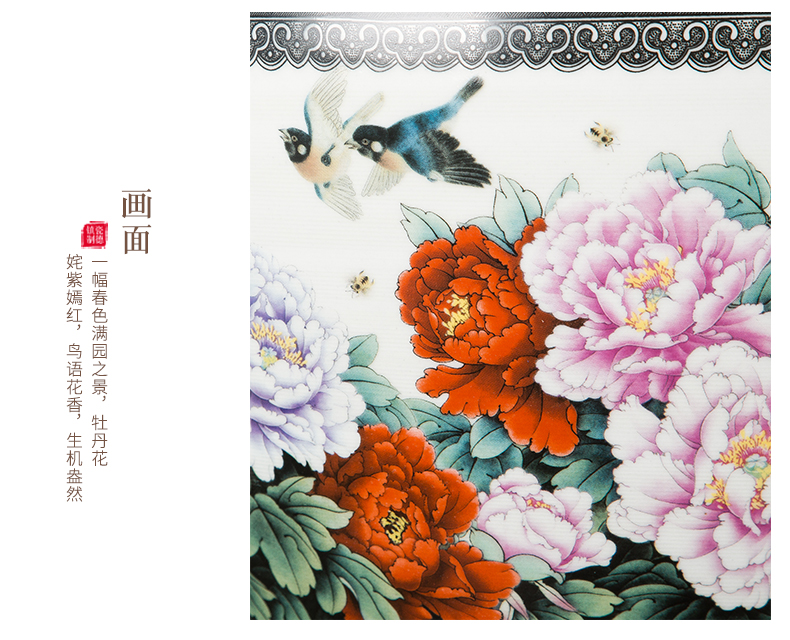 Jingdezhen ceramic aquarium large lotus garden to raise a goldfish bowl sitting room aquarium tank painting and calligraphy cylinder furnishing articles