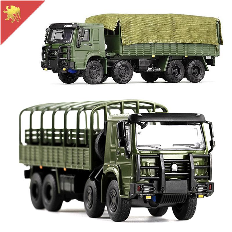1:64 Maidesi Huanghe Howo Jn2300 8×8 Off-Road Personnel Transport Vehicle Alloy Military Vehicle Model