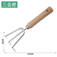 Деревянная ручка блестящая лицо три зубных сбоя