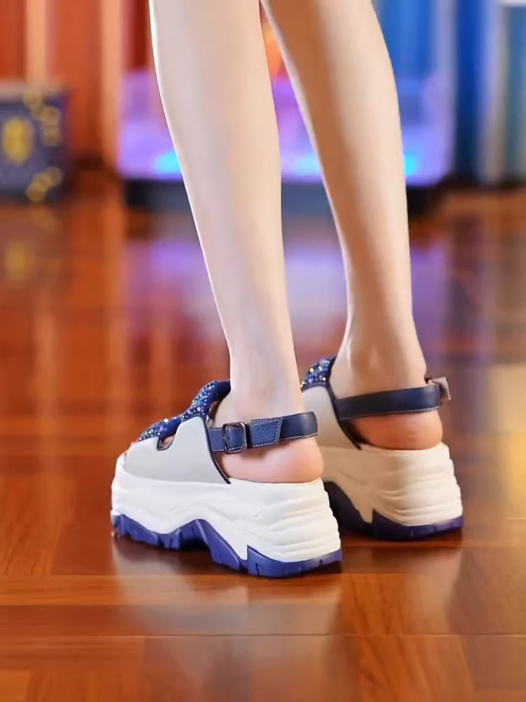 Damen Sandalen Mit Dicker Sohle Aus Weichem Leder Für Den Sommer_voghion.com