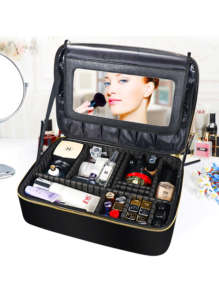 Net red makeup bag women's portable makeup bag Large capacity portable makeup box Professional makeup artist cosmetics storage box