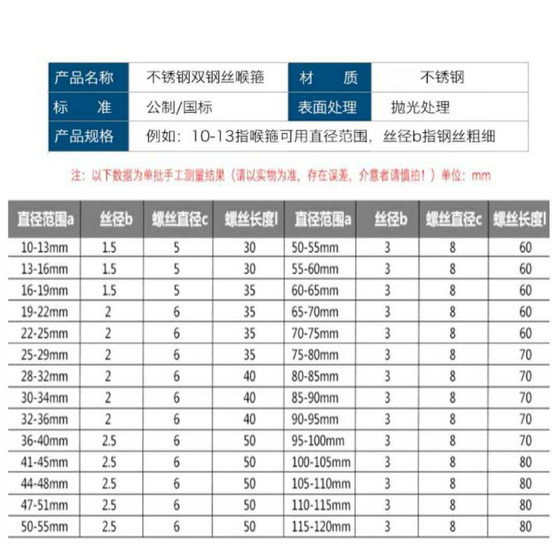 무료 배송 스테인레스 스틸 304 스틸 와이어 후프 호스 후프 고무 파이프 클램프 더블 스틸 와이어 호스 후프 후프 파이프 후프