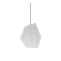 Bathroom bathroom makeup with light hanging mirror hotel B&B ceiling stainless steel boom intelligent light-emitting mirror customization