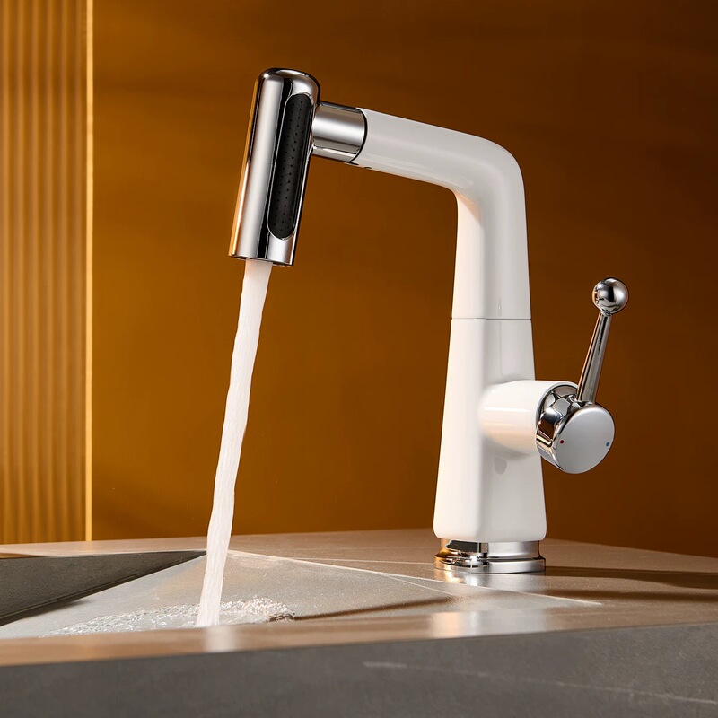 Champion Source Factory Copper Pull-Out Adjustable Height Basin Faucet Hot and Cold Rotating Bathroom Cabinet Washbasin Champion Source Factory Copper Pull-Out Adjustable Height Basin Faucet Hot and Cold Rotating Bathroom Cabinet Washbasin