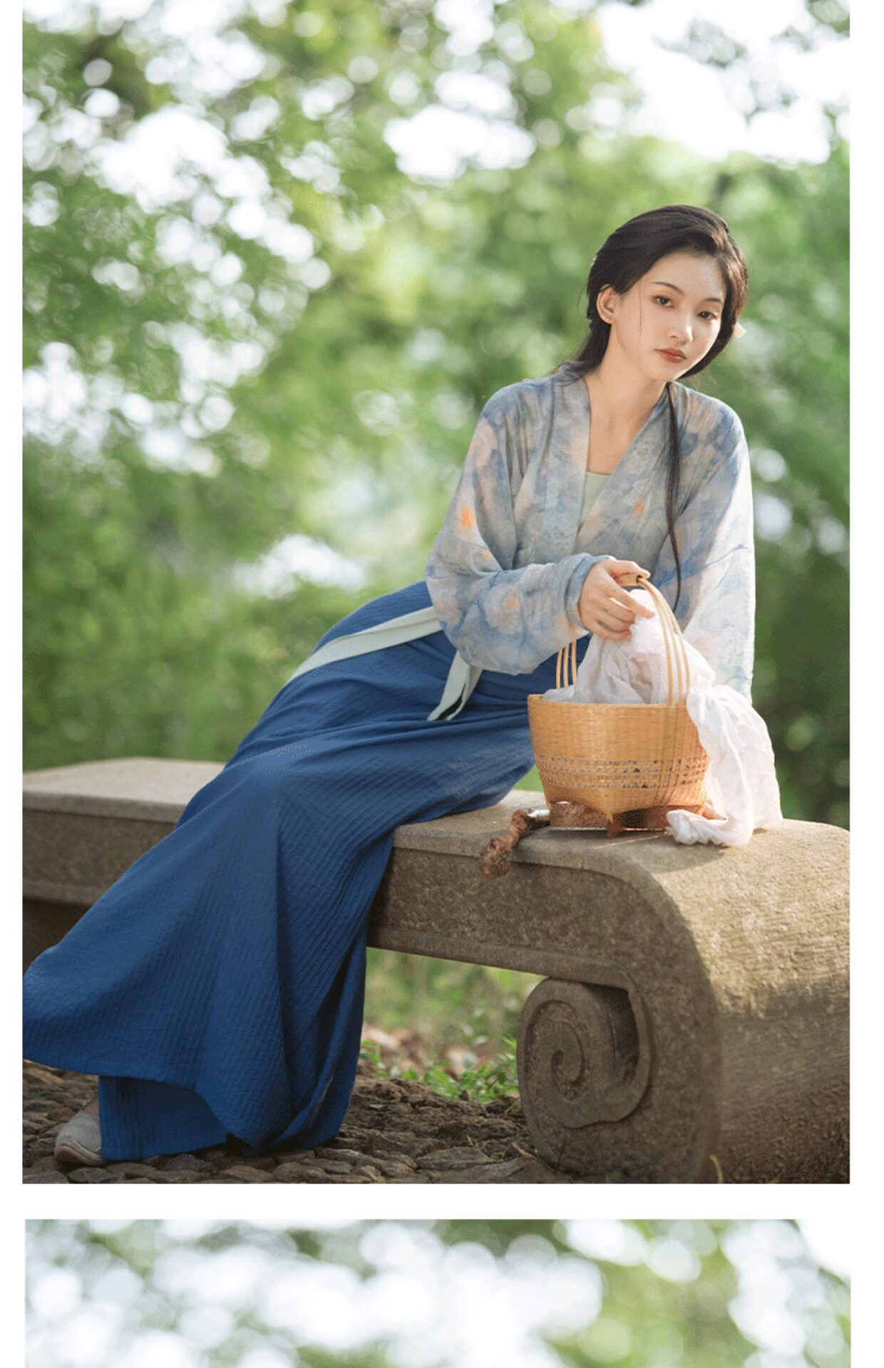 Китайцы одежда наборы 上雲樂 风定池 宋制汉服飞机袖两片裙旋裙日常原创国风女春夏现货