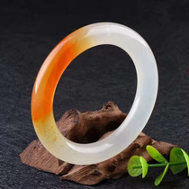 Yunnan Dragon Mausoleum Natural Yellow Dragon Jade Bracelet Sub Bracelet Ice Seed Send Certificate Water Herb Flowers 100 Lapped Jewelry Jade Live