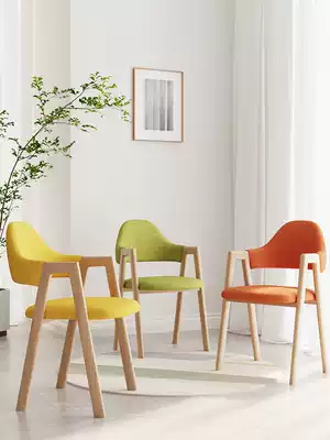 Chair home bedroom student writing simple dormitory desk stool backrest learning Nordic study dining table dining chair