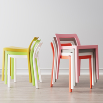 Plastic stool thickened home simple modern rubber chair dining room Nordic fashion dining chair dining table stool