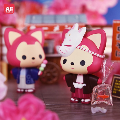 阿狸 Слепая коробка вишневая серия подписей флагманский магазин Tide играет в Ali Doll Car Toy Desktop Swing