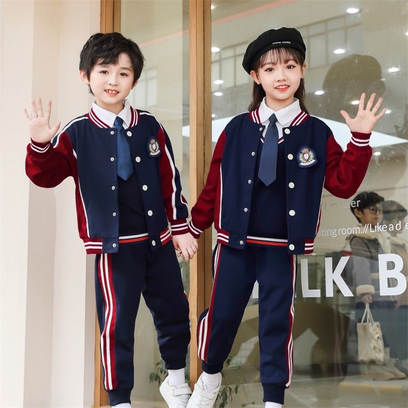 Kindergarten Garden Clothing Spring Autumn Clothing Three Sets First Grade Class Clothes Children Sportswear Elementary School Children School Uniforms Pure Cotton Inn