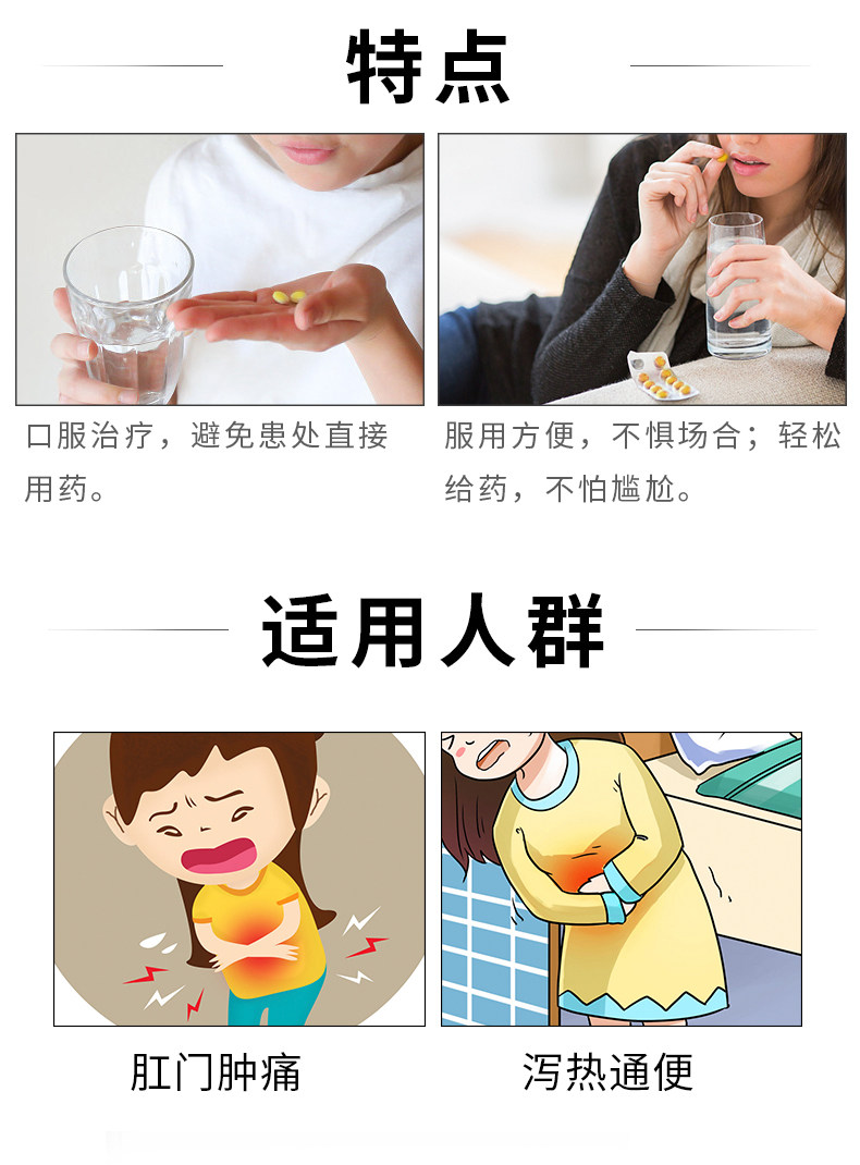 江中 痔康片 一二期内痔/清热凉血/泄热通便 48片 图3