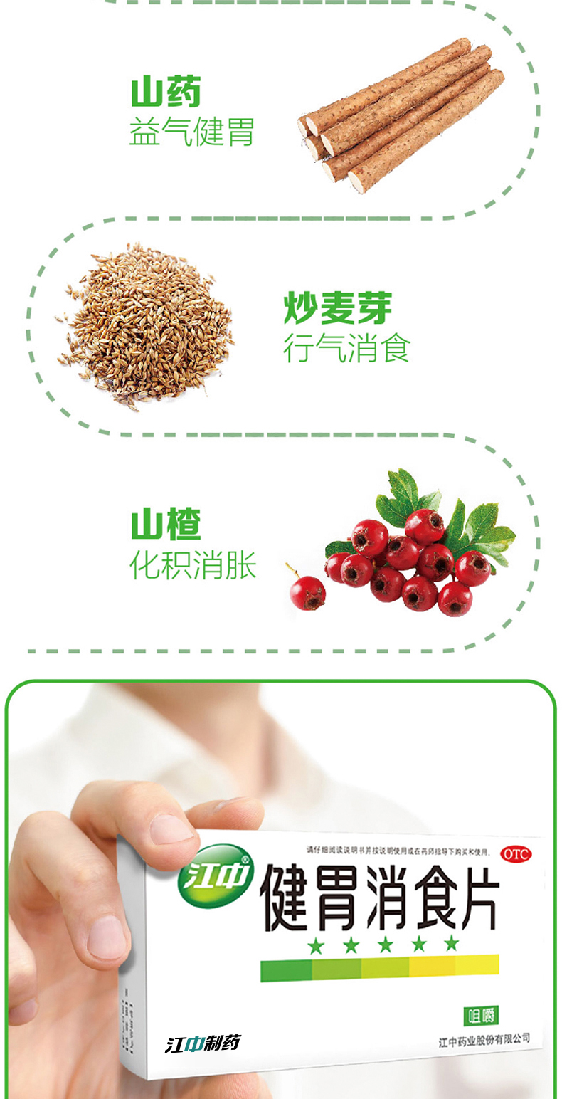 药食同源,胡吃海喝不涨肚:64片 江中牌 健胃消食片咀嚼片 19.8元包邮(线下药店32片装需18元左右) 买手党-买手聚集的地方