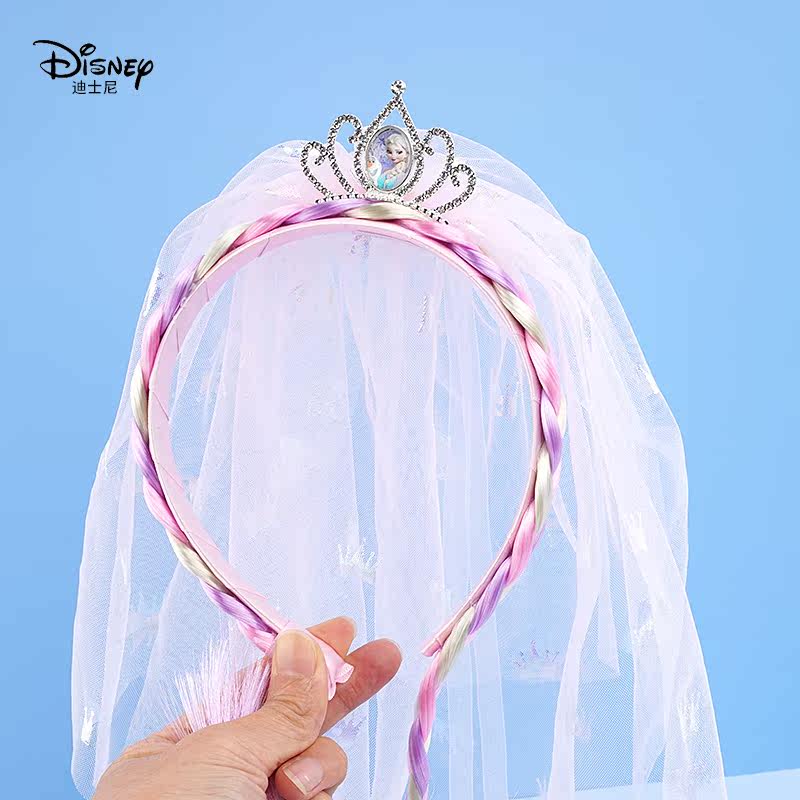 Aisha Princess Hair Hoop Girls Hair Accessories Elsa Crown Aisha Tiara Ponytail Braided Hair Clips Frozen Braids