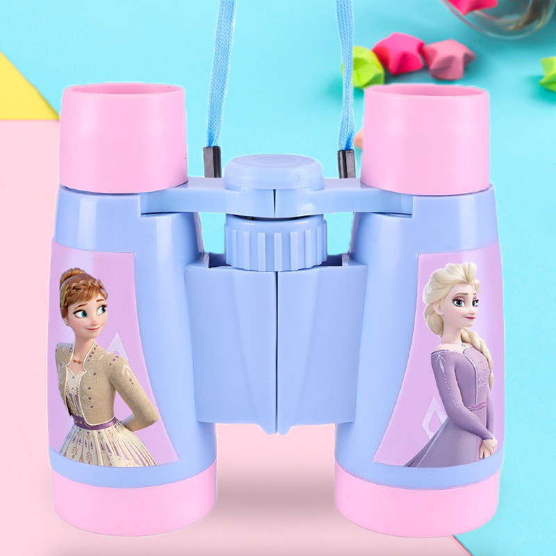 Frozen telescope Children's Aisha toy high-power HD binocular girl experimental Aisha Princess magnifying glass